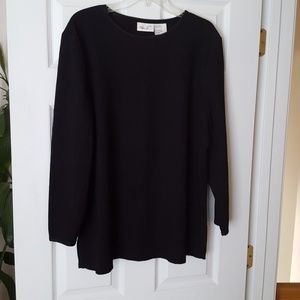 Long sleeve black blouse